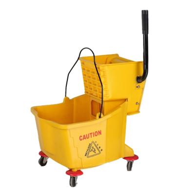 China 30L Hotel Sustainable Use Mop Cleaning Bucket With 4 Wheels , 30L Mop Cart for sale