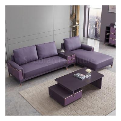 China (Other)Sofa Solid Wood Leather Sofa high quality light luxury adjustable set living room sofa for sale