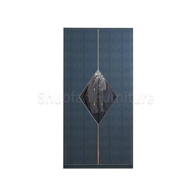 China (Size)HDF Solid Wood Cabinet Sliding Door Adjustable Modern Luxury Wooden Wardrobe With Dresser Bedroom Furniture for sale