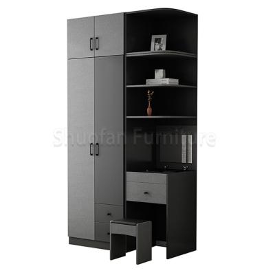 China (Size)HDF Solid Wood Cabinet Sliding Door Cabinet Adjustable Modern Luxury Wooden Dresser Bedroom Furniture Can Be Customized Multiple Cabinet for sale