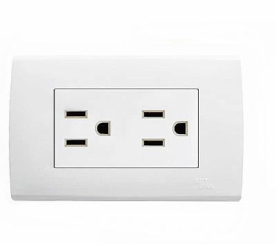 China Residential / General Purpose Design 110V American Double Wall 15A Electrical Outlet for sale