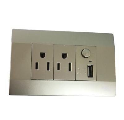 China ARTDNA Electrical Outlet Household Hotel USB Wall Mount US American Residential/All-Purpose Hot Multi-Function Standard 2 Strip With USB Ports Socket for sale