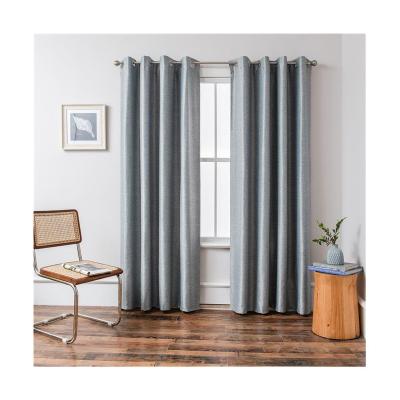 China Modern Minimalist Light Style Living Room Insulated Luxury Curtains Sets Free Perforated Window Curtains for sale