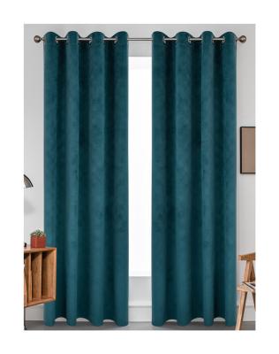 China Blackout Design 137*213Cm Sunscreen Window Curtain Velvet Curtain Attractive Embossed Blackout Full Curtains For Living Room for sale