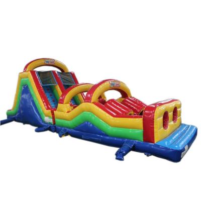 China Eco - Friendly Inflatable Obstacle Course With Combo Bouncer Slide For Park Play for sale