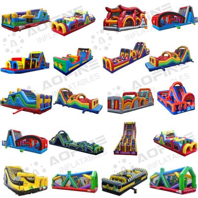 China Eco - Friendly Most Games Big Long Inflatable Obstacle Sports Interactive Obstacle For Sale for sale