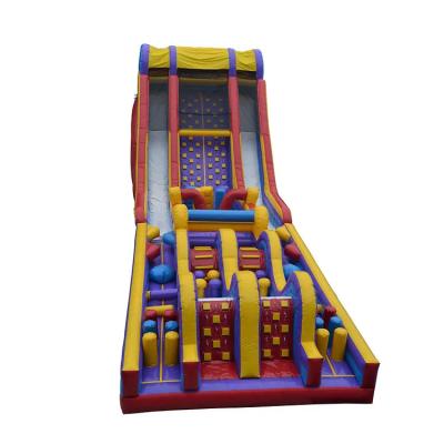 China Eco-friendly Commercial Inflatable Obstacle Course Inflatable Trampoline Slides Inflatable Jumping Castle Slide for sale