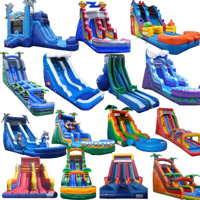 China Small Home Outdoor Dry Inflatable Water Pool Playground Eco - Friendly Slides For Kids for sale