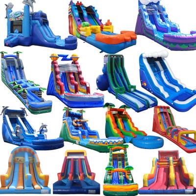 China Eco-friendly Castle Water Giant Sea Sliding Board Pool Toy Inflatable Slides For Sale for sale