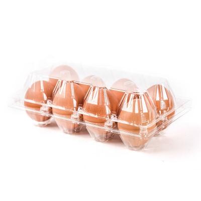 China Recyclable Wholesale 8 Cell Eggs Carton Disposable Plastic Chicken Egg Tray For Sale for sale