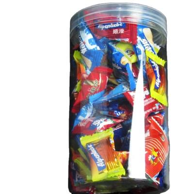 China Recyclable Round Plastic Food Container Jar With Colorful Lids for sale