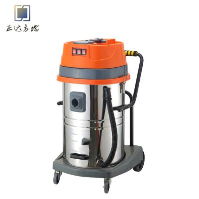 China Car Red Color 80L 3000w Motor Stainless Steel Tank Portable Powerful Vacuum Cleaner With Wheel High Quality For Workshop Department Store for sale