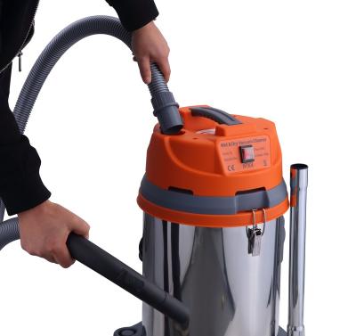 China 30L Hotel Stainless Steel Wet And Dry Upright Cyclonic Vacuum Cleaner For Hotel for sale