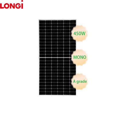 China 25A Longi Promotional Mono Solar Panel High Efficiency 182mm Half Cells 450W 500W 525W 550W Solar Panel for sale