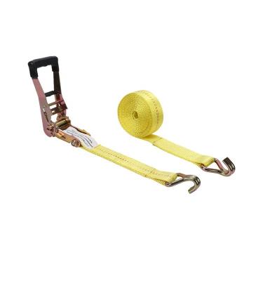 China Safety 2 Inch 50mm Ratchet 11000LBS Cargo Tie Down Strap Polyester Webbing Ratchet Lashing Belt for sale