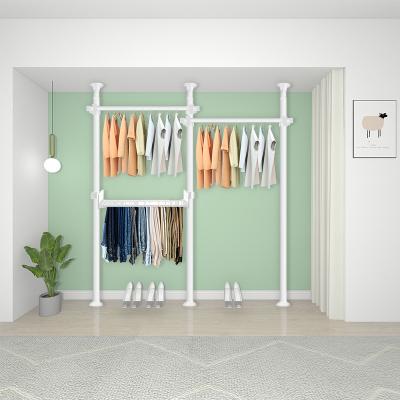 China Metal Combined Wardrobe Closet Organizers Metal Single Punching Non Punching Wardrobe Adjustable Closet (Height) Adjustable for sale