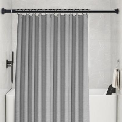 China CLASSIC Straight Tension Shower Curtain Rod Set High Quality No Drill Clothing Rod Stainless Steel Drapery Cafe Telescopic Curtain Rod for sale