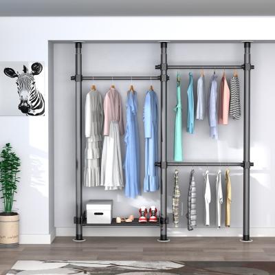 中国 Cheap Simple (Size) Folding Home Adjustable Storage No Punch Modern Bedroom Fabric Wardrobes 販売のため