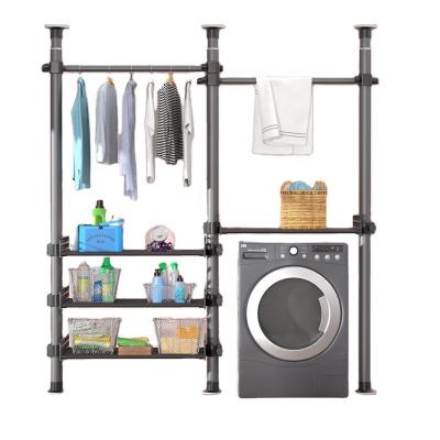 China (Size)Adjustable Small Clothes Cabinet For Floor Portable Steel Rack Clothes Cabinet Simple Designs Movable Coat Rack Hanger for sale