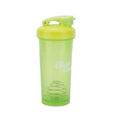 China 2022 Most Popular Viable With Metal Mixer Ball Protein Shaker Water Bottle Drink Bottles Water Plastic for sale