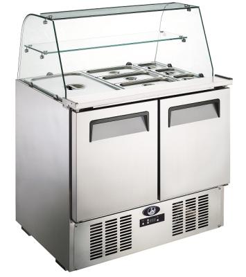 China Single-temperature stainless steel prep table restaurant salad counter for sale