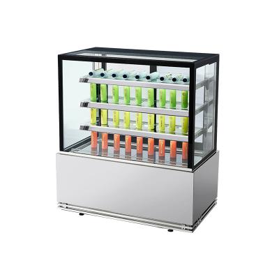 China Single-temperature stainless steel based cake display unit fridge cake display fridge with sliding glass door for sale