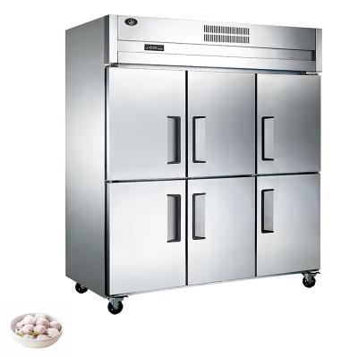 China Single-temperature Side-by-side Stainless Steel Commercial Kitchen Fridge Food Restaurant Refrigerator for sale