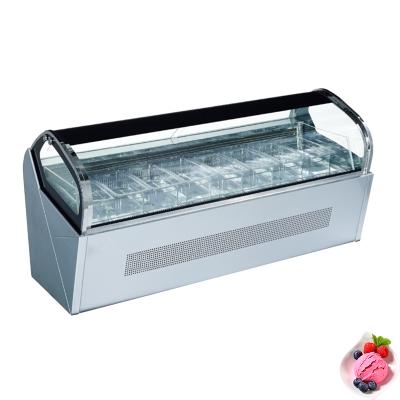 China Commercial Single-Temperature Sliding Glass Door Ice Cream Freezer Display Fridge For Ice Cream for sale