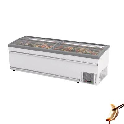 China Commercial Island Freezer Single-temperature Supermarket Horizontal Combo Large Capacity Island Freezer for sale