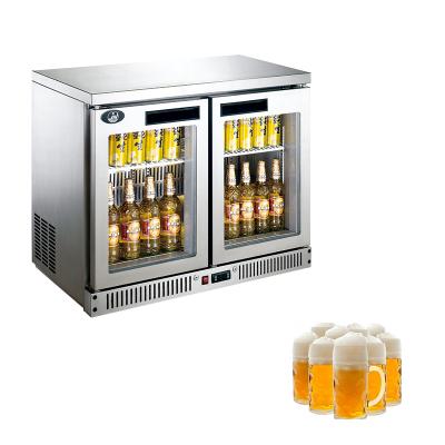 China PREMIUM Single-Temperature Counter BAR Display Fridge Stainless Steel Rear Bar Fridge for sale