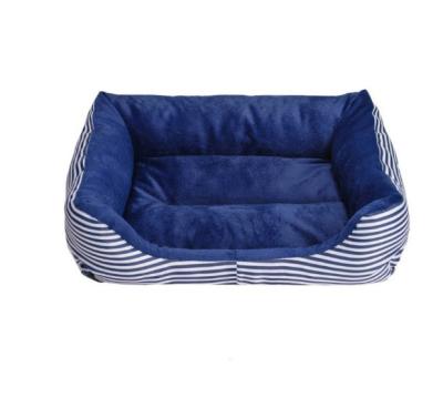 China Single Stocked Flannel Square Pet Nest Soft and Comfortable Deep Sleep Cat Bed Dog Bed Pet Supplies Wholesale for sale