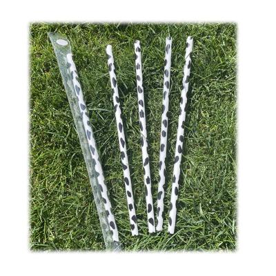 China Custom Viable Cow Animal Plastic Printing Decorations Party Drinking Straw 9in Hard PP Printing Plastic Straws for sale