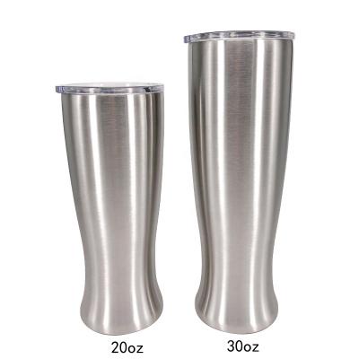 China Hot Selling 20oz 30oz Disposable Stainless Steel Double Wall Insulated Vacuum Pilsners Beer Mug for sale