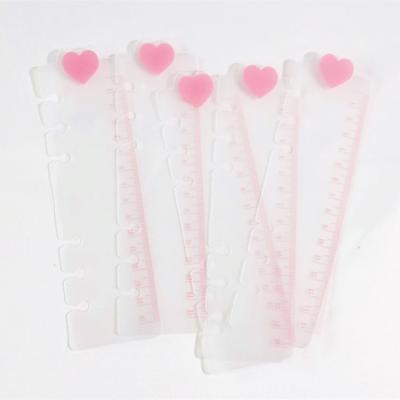 China A6/A5 Six-hole Plastic Hand Tent Set Ruler PP Semi-transparent Frosted Plastic Protectors Divide Loose Leaf Ruler for sale