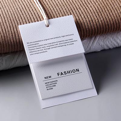 China Recyled Custom Design Print T-shirt Labels And Tags Dangle Hang Tags With Rope / Twine Thank You Card Garment Tags For Clothing for sale