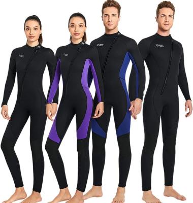 China Adult Wetsuits For Women Men 3MM Neoprene Wetsuit Diving Suit In Long Sleeves Front Zip Scuba Wetsuits Cold Water for sale