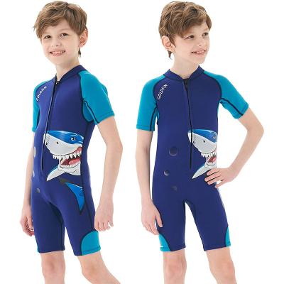 China Kid Kids Wetsuits For Girls Boys 2mm Small Toddler Wetsuit Youth Neoprene Front Zip Keep Warm Suit For Water Aerobics for sale