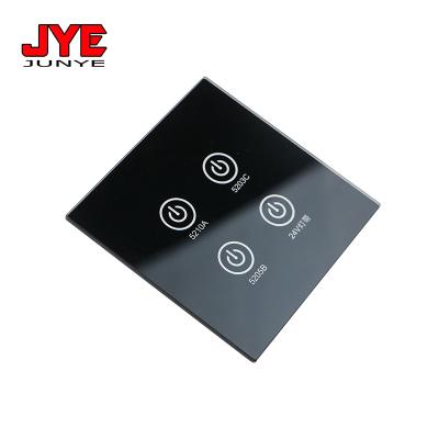 China Wall White Silk Smart Lamp Switch Panel Accessories 86 Degree Home Security Paint Outdoor Glass Panel for sale