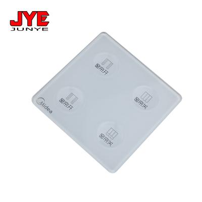 China Single Curtain Control Smart Switch Panel Accessories Design Glass Panel With ARC Edge Polish for sale