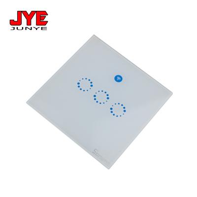 China Switch Panel Accessories Waterproof Smart Touch Tempered Wall Switch Lighting Glass Panel for sale