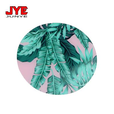 China Logo and Text Green Plant Printing Glass School Customized Silk Panel for Phone Wireless Charger for sale