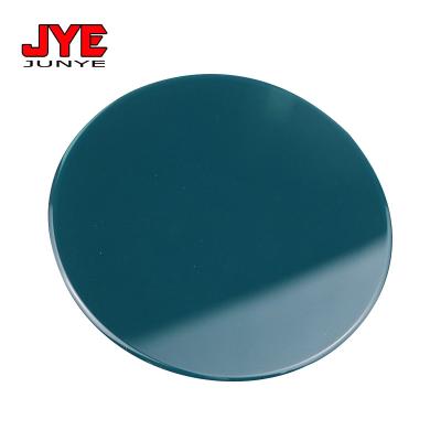 China School Customized Glass Logo Blue Round Wireless Charger Panel For Sale for sale