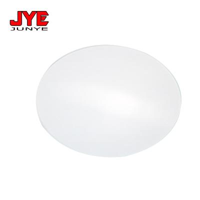 China Anti-fingerprint Translucent Round Optics Tempered Convex Glass Lens With Frosted Treatment for sale