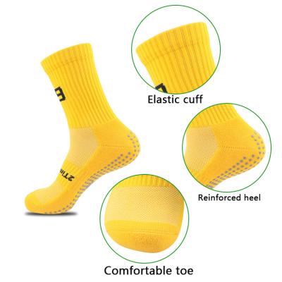 China PH-310 cotton nylon and polyester material breathable football socks and custom made sports socks for anti-slip socks football for sale