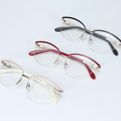 China Half Moon Glasses Frames 349 Branded German Optical Frames Heater Optical Cheap Optical Frames Bag for sale