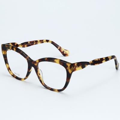 China Latest 352 Half Moon Eyeglasses Frames Italy Design CE Eyewear Acetate Acetate Eye Glass For Girl Women for sale