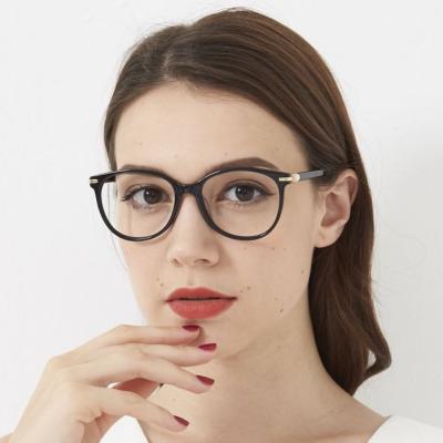 China Anti-Glare Women's Computer Vintage Design Acetate Optical Frames Glasses Spectacle Frames for sale