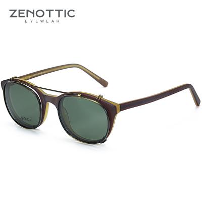 China Newest Fashion Sunglasses Fashion Metal Stainless Steel Glass High Quality Custom Polarized Unisex Detachable Frame for sale