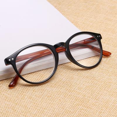 China Men&women Retro Thin Frame Full Transparent Round Spring Hinge Reading Glass Cheap Reading Glass for sale