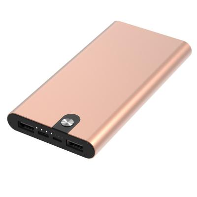 China Hot Selling 2 USB Port 10000mAh 10W Charger Power Bank Type C Dual Usb Ports With 4 LED Indicator Lights Aluminum Alloy Power Bank for sale